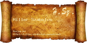 Hiller Szabolcs névjegykártya